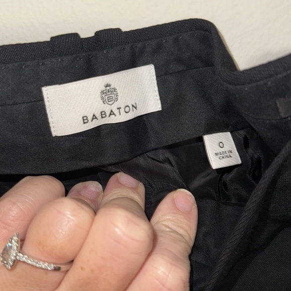 Aritzia | Babaton Black Wide Leg High Waisted Trousers Size: 0. B2 - Picture 2 of 7